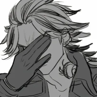 🤦‍♂ Аниме стиль, Мужчина, Перчатки, Тату луна telegram sticker