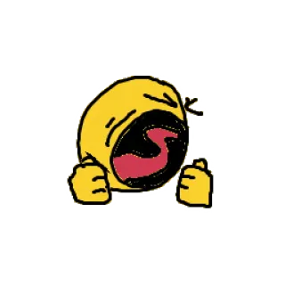 😭 Emoji, Grito, Irritado, Raiva, Meme telegram sticker