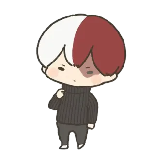 😐 Shoto Todoroki My Hero Academia Anime, Manga, My Hero Academia, Shoto Todoroki, Karakter, Kartun whatsapp sticker