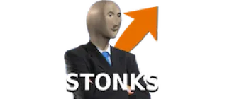 📈 Stonks Man STONKS Meme, Stonks, Affari, Freccia, Finanza telegram sticker