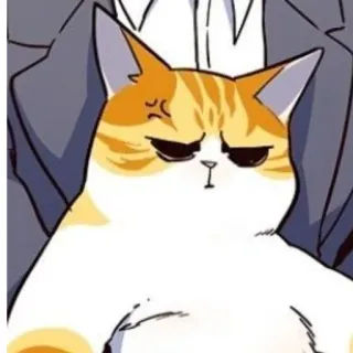 😓 고양이, 주황 얼룩 고양이, 귀여운, 화난, 밈, 스티커 telegram sticker