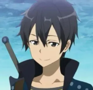 ⚔ Kirito Sword Art Online anime, sword, kirito, sword art online, character, manga telegram sticker