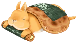 🐰 coelho, sushi, comida, fofo, animal, maki, norimaki telegram sticker
