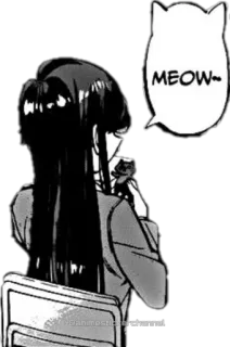 🐱 Komi Shouko Komi Can't Communicate MEOW~ Anime, Kat, Miauw, Komi can't communicate, Komi Shouko, Manga whatsapp sticker