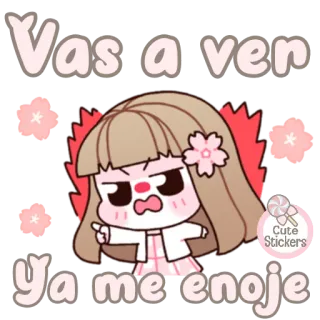 🌸 Vas a ver
Ya me enoje 可爱, 动漫, 生气, 贴纸, 女孩, 粉色, 花 telegram sticker