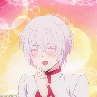 🩸 anime, boy, happy, cute, kawaii whatsapp sticker