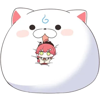 😶 Sakura Miko anime, kawaii, character, cute, vtuber, sakura miko, cat telegram sticker