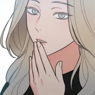 🖤 mulher, anime, personagem, retrato whatsapp sticker