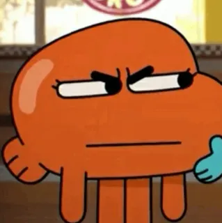 😄 Darwin Watterson The Amazing World of Gumball cartoon, fish, darwin, gumball, angry, animated whatsapp sticker