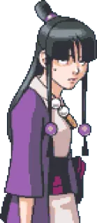 😓 Maya Fey Ace Attorney anime, character, video game, ace attorney telegram sticker
