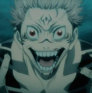 👽 Ryomen Sukuna Jujutsu Kaisen 动漫, 漫画, 诅咒, 反派, 两面宿傩, 咒术回战 telegram sticker
