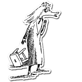 😣 Moomin Moomins, Personaje de dibujos animados, Ilustración, Tove Jansson, Moomin, Moominvalley telegram sticker