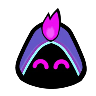😁 cartoon, character, purple, pink, abstract, mascot telegram sticker