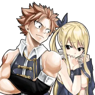 Natsu & Lucy ♪01 02♥ whatsapp stickers