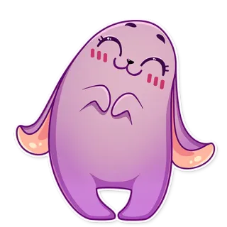 😊 cartoon, animal, bunny, cute, kawaii whatsapp sticker