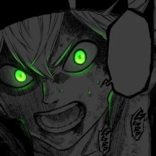 🥶 Asta Black Clover anime, manga, asta, black clover, demon, magic telegram sticker