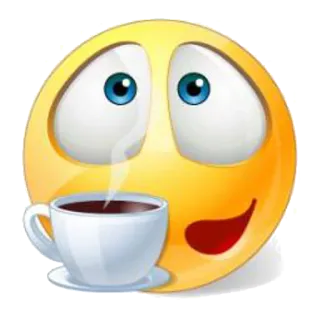 ☕ Emoji, Kaffee, Lächeln, Frühstück, Getränk telegram sticker