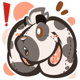 😳 동물, 귀여운, 일러스트, 스티커, 만화, 기니피그 telegram sticker