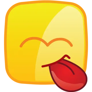 😜 emoji, tongue, expression, face, yellow, cartoon telegram sticker