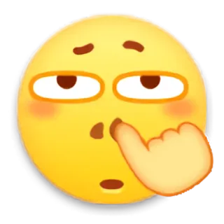 😶 Emoji, Dłubanie w nosie, Obrzydzenie, Obrzydliwe telegram sticker