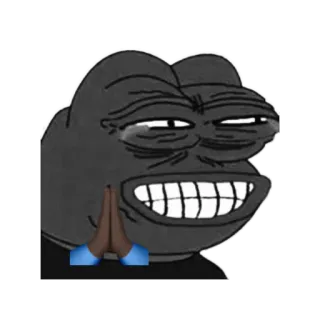 😂 Pepe, Meme, Emoji, Tangan, Berdoa whatsapp sticker