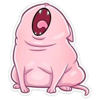 🥱 Katze, Gähnen, Tier, Aufkleber, Rosa, Süß, Haustier telegram sticker