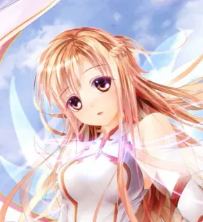 😍 Asuna Yuuki Sword Art Online Anime, Charakter, Sword Art Online, Asuna Yuuki, Anime Mädchen whatsapp sticker