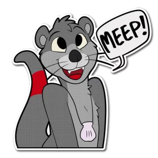 🗯 MEEP! 동물, 만화, 수달, 미프, 귀여운 telegram sticker