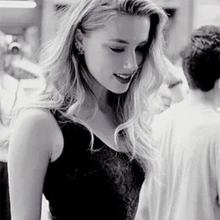 🥀 Amber Heard actress, model, blonde, woman, celebrity telegram sticker