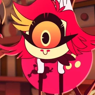 🌟 Niffty Hazbin Hotel 만화, 애니메이션, 청소, 호텔, 악마, 빨간색 telegram sticker