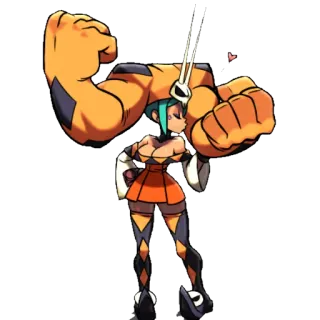 🏆 Ms. Fortune Skullgirls 비디오 게임, 캐릭터, 여자, Ms. Fortune, 애니메이션 스타일, 만화, Skullgirls telegram sticker