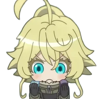 😐 Tanya Degurechaff Saga of Tanya the Evil Anime, Militär, Magie, Tanya Degurechaff, Isekai, Sticker whatsapp sticker