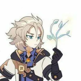 😤 Albedo Genshin Impact Anime, Video game, Genshin Impact, Albedo, Personagem whatsapp sticker
