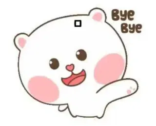 👍 BYE BYE orso, carino, salutando, addio, animale whatsapp sticker