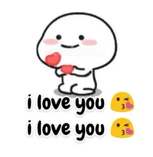 ❤ i love you i love you amore, carino, cuore, cartoni animati, espressione, romanzo, affetto telegram sticker
