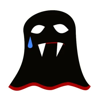 😢 ma, ma cà rồng, buồn, khóc, halloween, quái vật telegram sticker