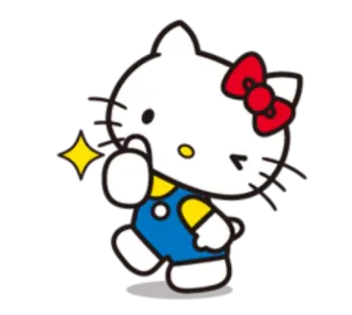 👍 Hello Kitty hello kitty, dessin animé, chat, kawaii, mignon, sanrio telegram sticker