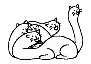 😜 Katze, niedlich, Tier, weiß, Aufkleber, Cartoon, Zeichnung whatsapp sticker