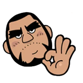 👌 homem, personagem, sinal de OK, gesto de mão telegram sticker