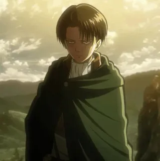 🔗 Levi Ackerman Attack on Titan Anime, Atak Tytanów, Levi, Levi Ackerman, Wojsko, Postać, Manga telegram sticker