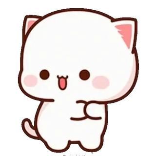 💃 gatto, gattino, carino, animale, cartone animato telegram sticker