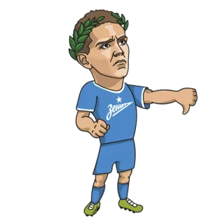 👎 pegatina, fútbol, atleta, pulgares abajo telegram sticker