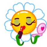 💅 bunga, makeup, lipstik, kecantikan, kosmetik, emoji whatsapp sticker