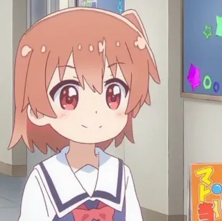 🎐 Anime, Dibujos animados, Estudiante, Sonrisa, Retrato telegram sticker