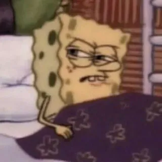 🧼 Spongebob spongebob, cartoon, laune, bett, schläfrig, grummelig whatsapp sticker