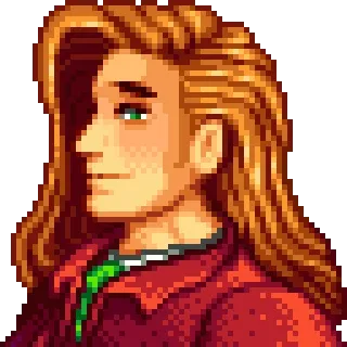 😳 Sam Stardew Valley Videojuego, Pixel art, Personaje, Stardew Valley, Sam telegram sticker