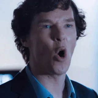 😮 Sherlock Holmes Sherlock sherlock, benedict cumberbatch, actor, bbc, tv series, meme, funny face telegram sticker