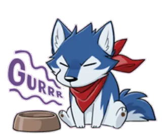 🍔 GURRR anjing, anak anjing, binatang, lucu, lapar, kartun whatsapp sticker