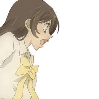 😠 anime, terkejut, gadis, berteriak, terkejut telegram sticker