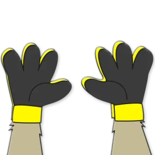👐 Handschuhe, Cartoon, Hände, Fäustlinge, Winter telegram sticker